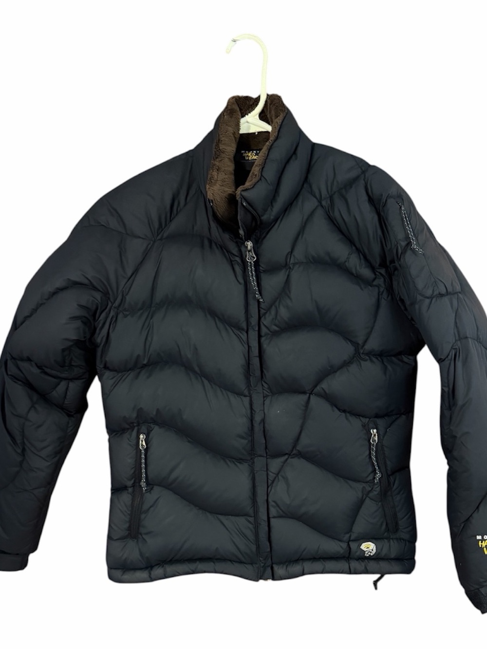 Mountain Hardwear Women's XS Black Down Puffer Jacket Fleece Lined EUC Insulated